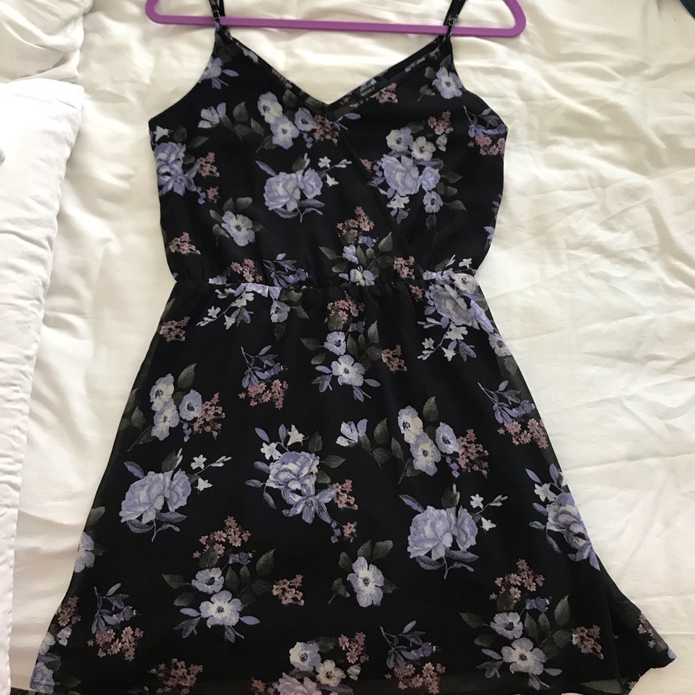 Floral black dress